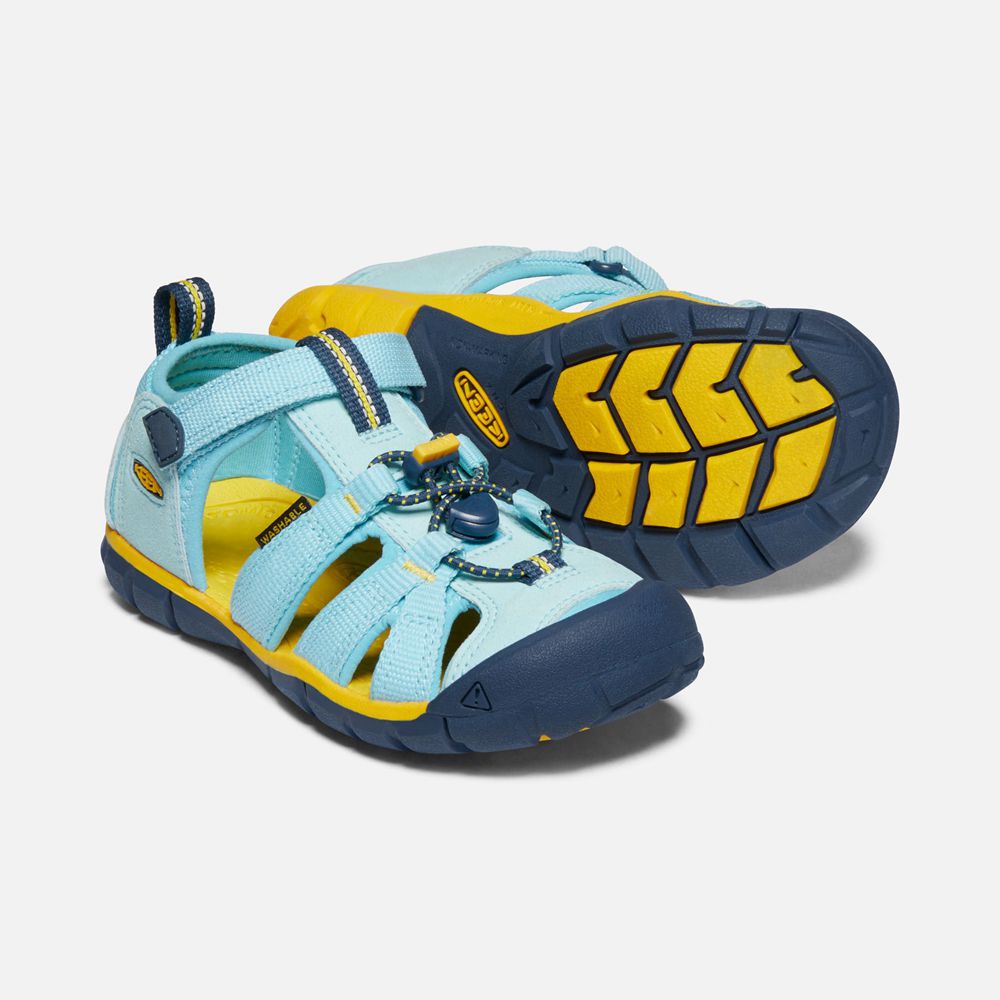 Sandales Keen Enfant Bleu/Jaune | Seacamp Ii Cnx | TGRIM-0842